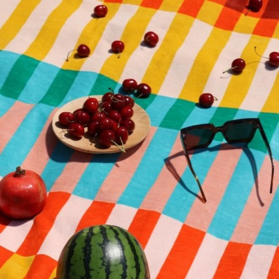 JEAN-VIER Multicolor Beach Towel - Soft, Quick-Dry, Lightweight for Summer, Pool, and Sand