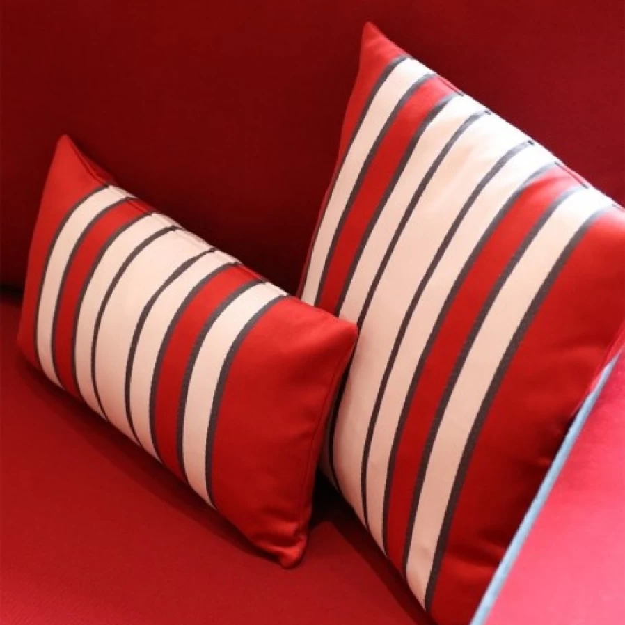 JEAN-VIER Red Cushion Cover - Premium Decorative Pillow Case for Sofa & Bed