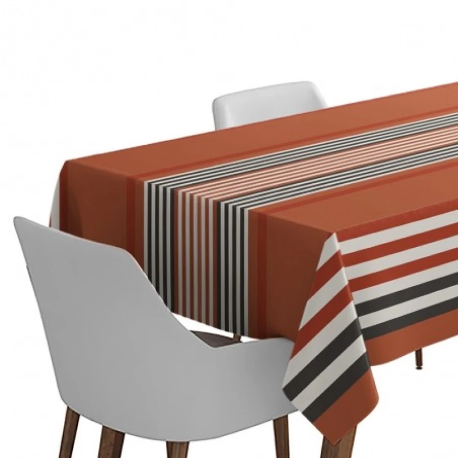 JEAN-VIER Premium Orange Tablecloth – Waterproof & Stain-Resistant Dining Table Cover for Home & Parties