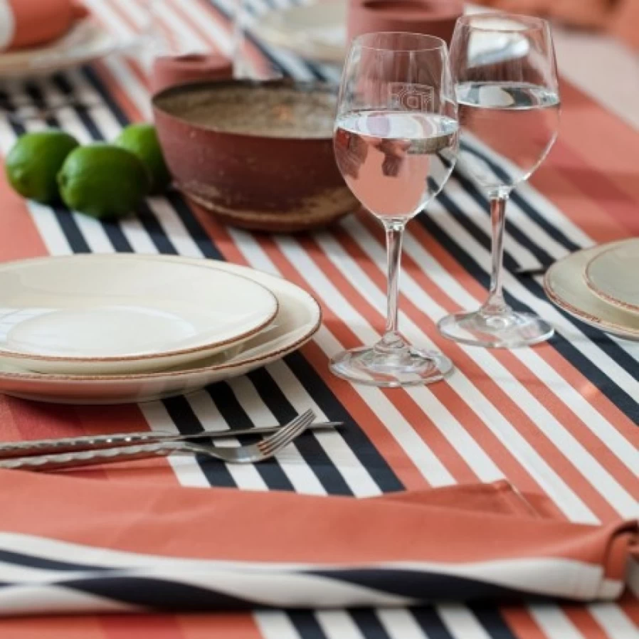 JEAN-VIER Premium Orange Tablecloth – Waterproof & Stain-Resistant Dining Table Cover for Home & Parties