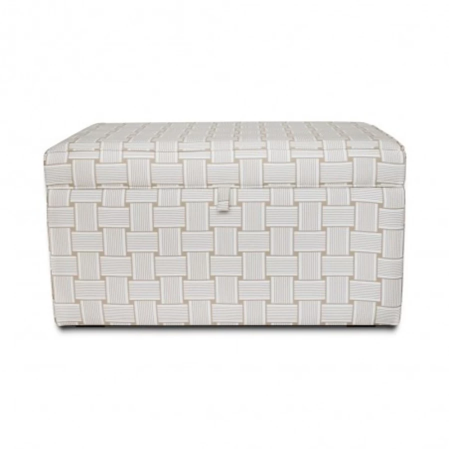 JEAN-VIER Brown Storage Trunk Chest - Durable Wooden Organizer for Home & Closet