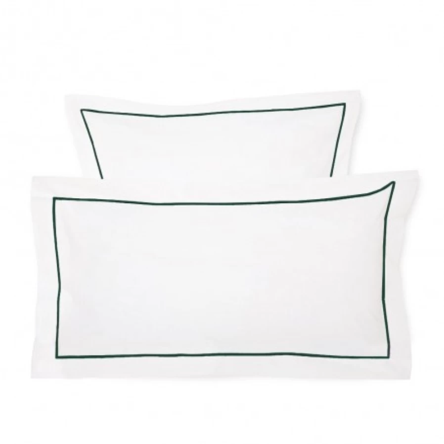 JEAN-VIER Luxury 2-Piece Pillowcase Set - Dark Green Embroidered Elegance for Bedroom Decor