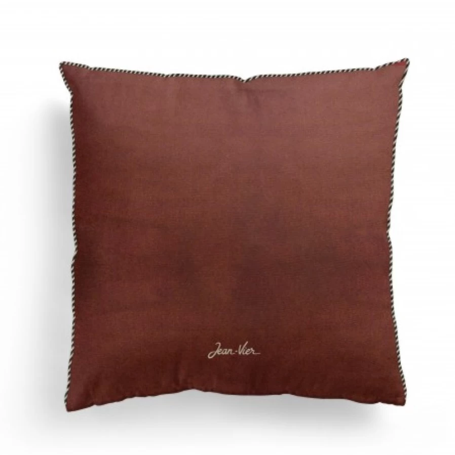 JEAN-VIER Luxury Brown Cushion Cover - Soft & Stylish Sofa Pillow Case for Home Decor